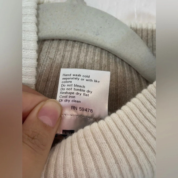 Note di Anita Merino Wool/Cashmere Blend Sweater Poncho Women’s OS Italy Neutral - Picture 4 of 10